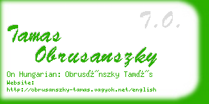 tamas obrusanszky business card